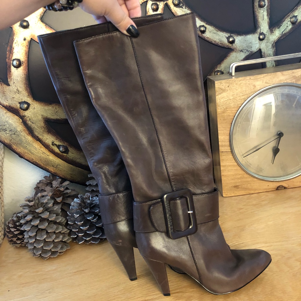 Brand New Miss Sixty Chocolate Brown Leather Boots